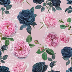 Lovely and Beautiful Spring Flowers Pattern for Fabric, Wallpaper, and More