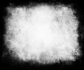 Black and white grunge scary horror background, old wall