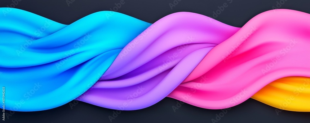 Poster the chameleon blur spot is a neon gradient with a y2k aura effect. a 3d abstract brush shape modern 