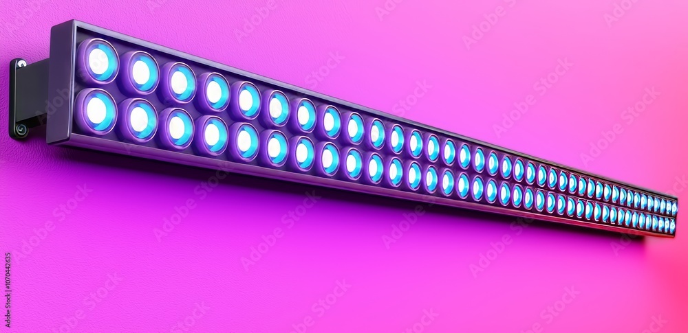Poster wall video panel with grid of multicolored pixels. digital lcd display with diode lamps, modern real