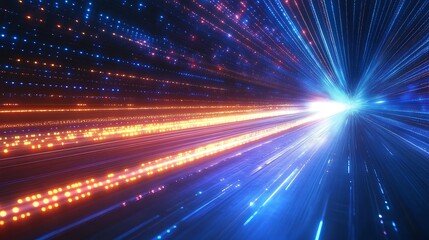 Obraz premium Explore the vibrant lights of motion and energy