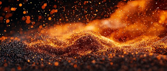 Close-up of molten iron pouring from a massive industrial smelter, sparks flying, intense heat radiating, vivid details