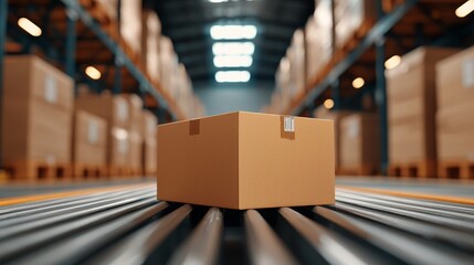 Smooth flow of inventory in a high-tech warehouse environment, showcasing digital systems and optimized stock movement processes for efficient supply chain and logistics management.