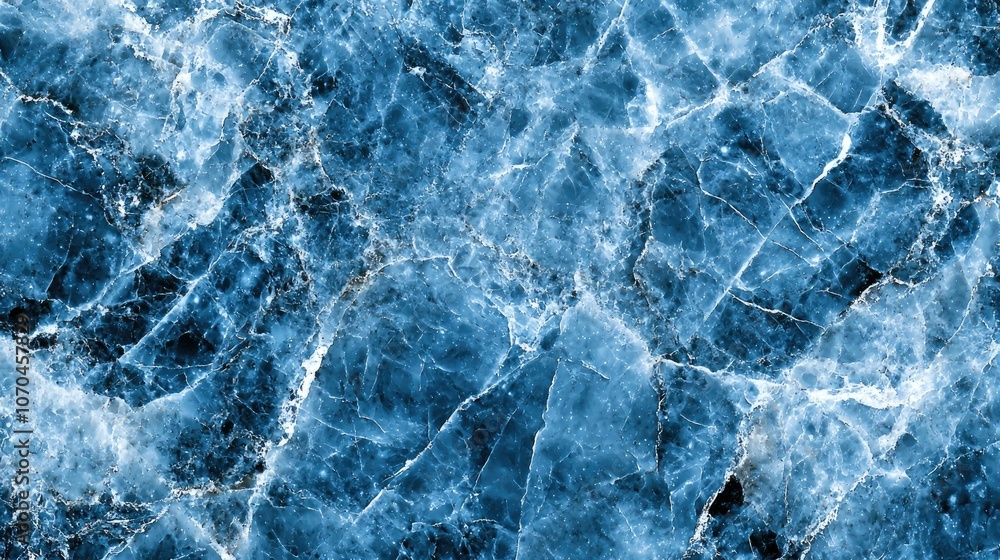 Poster close-up of a blue marble texture with a swirl pattern.