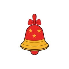 Christmas bell design element vector illustration