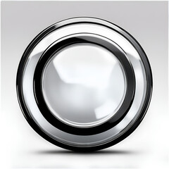 silver button with reflection