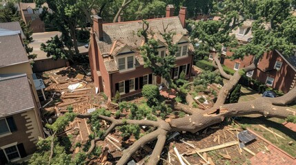 Emergency roof repair required after tree falls on house, raising serious safety issues