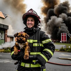 firefighters in action