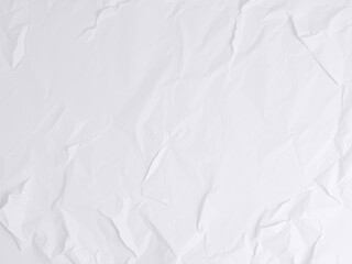 Naklejka premium Crumpled white paper texture with creases and folds for text overlay, white, old