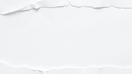 Obraz premium Crumpled white paper with visible creases and wrinkles, background, copy space
