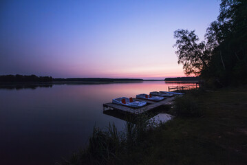 sunrise over the river