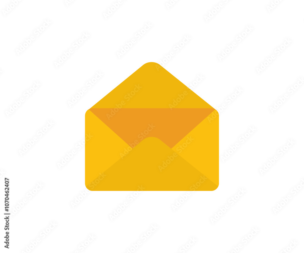 Poster open envelope icon. email, message or envelope box. the open envelope pictogram. communication icon.