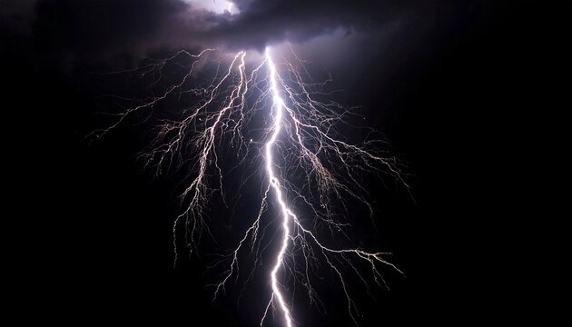 lightning thunder in the night sky background , lightning bolt. Lightning flash bolt or thunderbolt. Blue lightning or magic power blast storm. Thunder and lightning isolated on black background