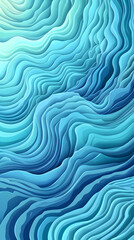 Obraz premium Abstract blue and turquoise layered wavy background.