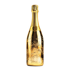 Golden Celebration: Sparkling Champagne Bottle