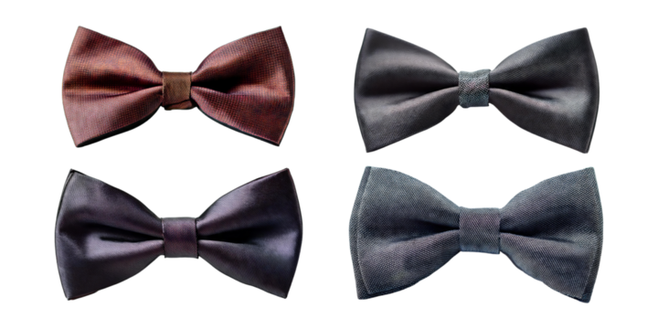Elegant Collection of Classic Bow Ties, PNG collection, set bundle, isolate on transparent or white background