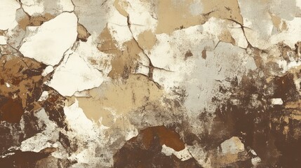 Naklejka premium Textured wall with earthy tones and abstract patterns