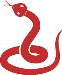 Chinese New Year Snake Zodiac Sign vector.
Red Snake Illustration for Chinese New Year svg.
lunar new year.
Transparent Background .