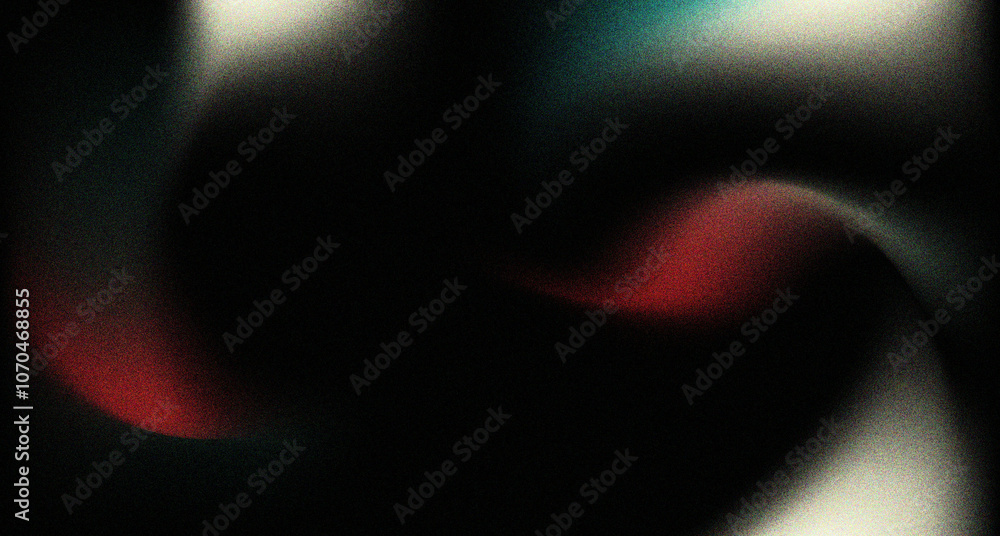 Aufkleber grainy red green black yellow abstract glowing background wave dark backdrop noise texture banner po