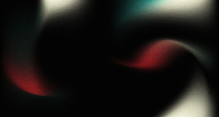 Grainy red green black yellow abstract glowing  background wave dark backdrop noise texture banner poster header design
