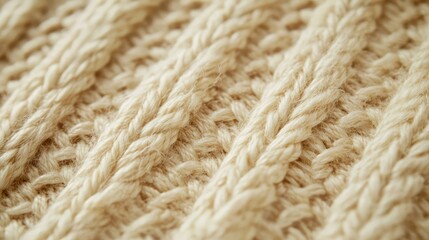 Fototapeta premium Cozy Knit Texture in Soft Beige Tones