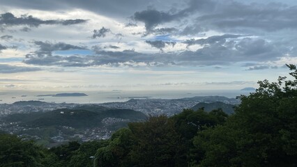 Fototapeta premium Panorama - Blick über Shimonoseki