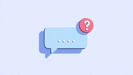 Buble chat illustration with question mark for your design presentation or chat background