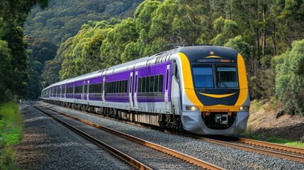 Obraz premium Regional rail network development supporting faster, more reliable travel across smaller regions