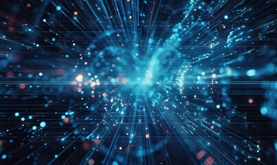 Obraz premium 科技信息传输通信便捷蓝色概念背景