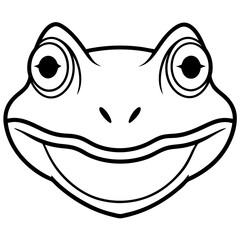 Frog head vector illustration