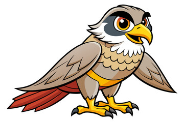 Falcon cartoon vector