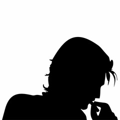 silhouette of a person smoking