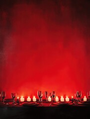 Elegant Christmas Dinner Table with Candles