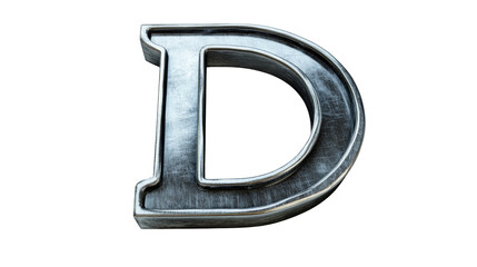 Obraz premium Metal Letter D.