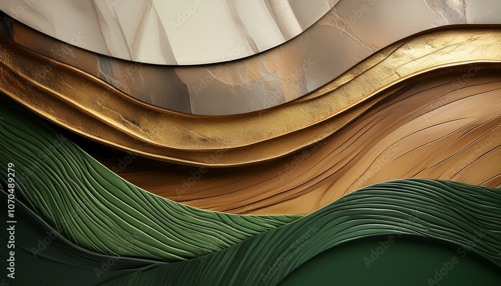 Poster an abstract background with layered textures that combine smooth and rough element.