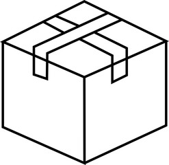 cardboard boxes icon, or Package Icon Vector Design, Creative Reuse of Cardboard, isolated on transparent Background. The Icon is suitable for web pages, mobile apps, UI, UX, and GUI design.