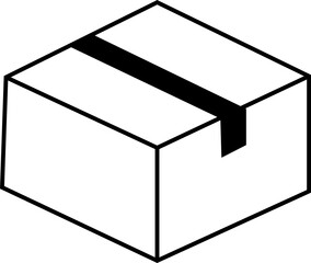 cardboard boxes icon, or Package Icon Vector Design, Creative Reuse of Cardboard, isolated on transparent Background. The Icon is suitable for web pages, mobile apps, UI, UX, and GUI design.