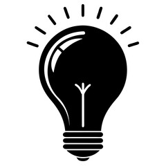 Light Bulb Silhouette vector illustration