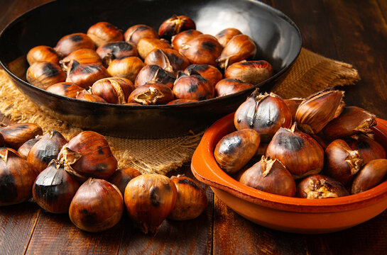 Casta&ntilde;as asadas