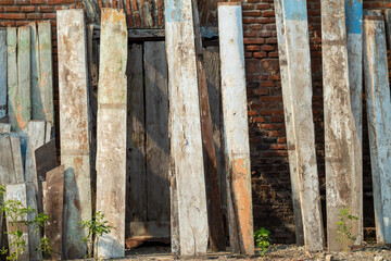 pile of leftover wood scraps that are still useful at the sawmill