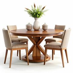 A dining table is a central piece for meals, often surrounded