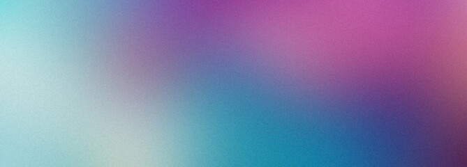 Noisy purple and blue abstract background. Colorful gradient. Holographic blurred grainy gradient banner background texture.