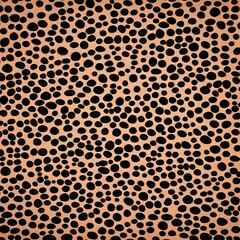 Seamless pattern with black dots on a brown background.
