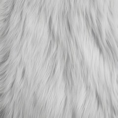 Obraz premium White fluffy fur texture close-up.