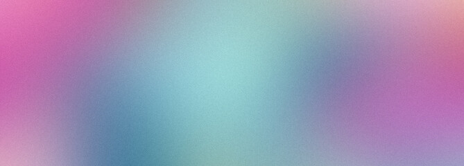 Noisy purple and blue abstract background. Colorful gradient. Holographic blurred grainy gradient banner background texture.