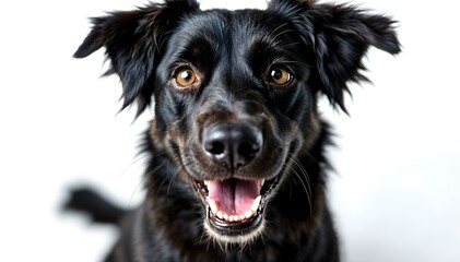 Fototapeta premium black dog portrait
