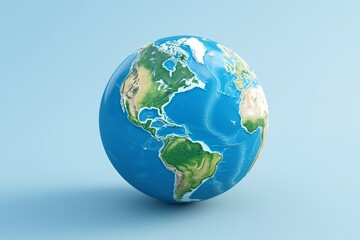Fototapeta premium Isolated digital globe on a plain background representing global connectivity and technology