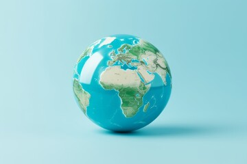 Fototapeta premium Isolated digital globe on background a virtual representation of earth and its features