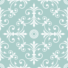 Wallpaper in the style of Baroque. A seamless vector background. Damask floral pattern. Ornamental pattern seamless background tile