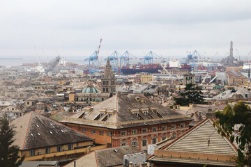 Fototapeta premium The panorama of Genoa, Italy
